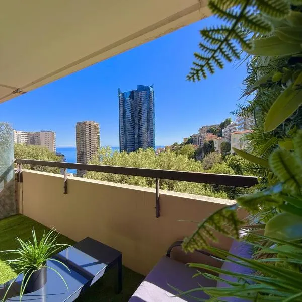 Studio de LUXE Portes de Monaco - Vue MER - Piscine - Wifi, hotel in Monte Carlo