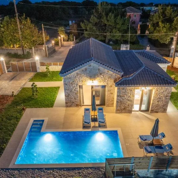 Blue Private Stone Villa Skala, hotell sihtkohas Skála Kefalonias