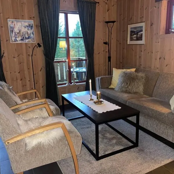 Adventurous cabin cozy on Sjusjøen with sauna!, hotel Sjusjøenben