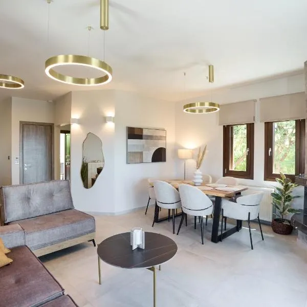 Pnoẽs Pelion Luxury Seaview Villa with priv Garden, hôtel à Káto Lekhónia