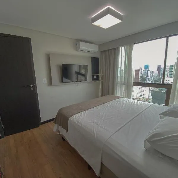 Flat Completo com Cozinha Completa, Piscina e Próximo à Praia de Boa Viagem, hotel in Recife