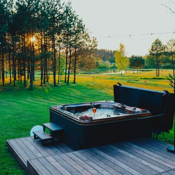 Baldones dabas retrīts - Exclusive holiday house near Riga jacuzzi sauna extra cost, hotel a Pulkarne