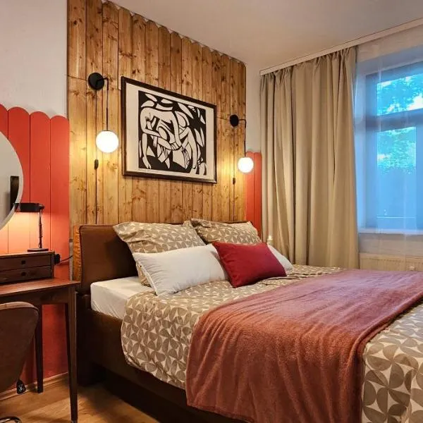 stilvolles Design Apartment in Gohlis mit WLAN,Netflix, Waschmaschine, hotel in Leipzig