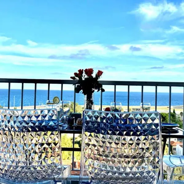 PANORAMIC SEA VIEW - Air conditioning - Terrace - 2 Bedrooms - Kitchen - Wifi - Tramway, hotell Nice’is