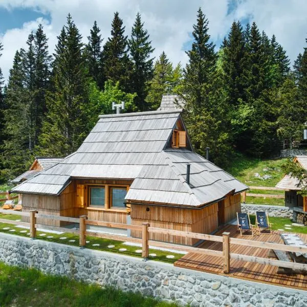 Luxury Alpine Chalet & Sauna Pinja - Velika Planina - I FEEL ALPS，位于Stahovica的酒店