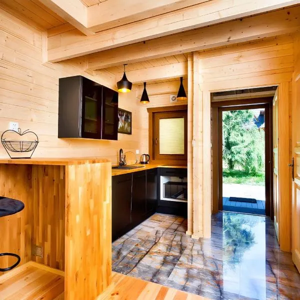 Domki Janosik - Elegancki domek w górach, na szczelnie ogrodzonej indywidualnej działce, przyjmujemy psy bezpłatnie, w Łopusznej, niedaleko Nowego Targu i Białki Tatrzańskiej na Podhalu, hotel in Łopuszna