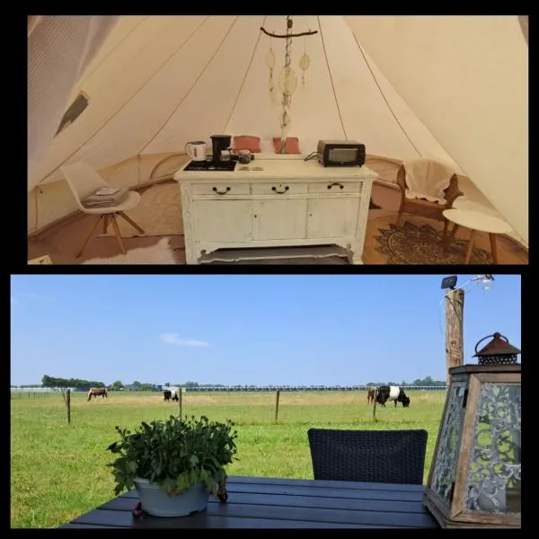 Glamping tent met privé sanitair, ξενοδοχείο σε Hensbroek