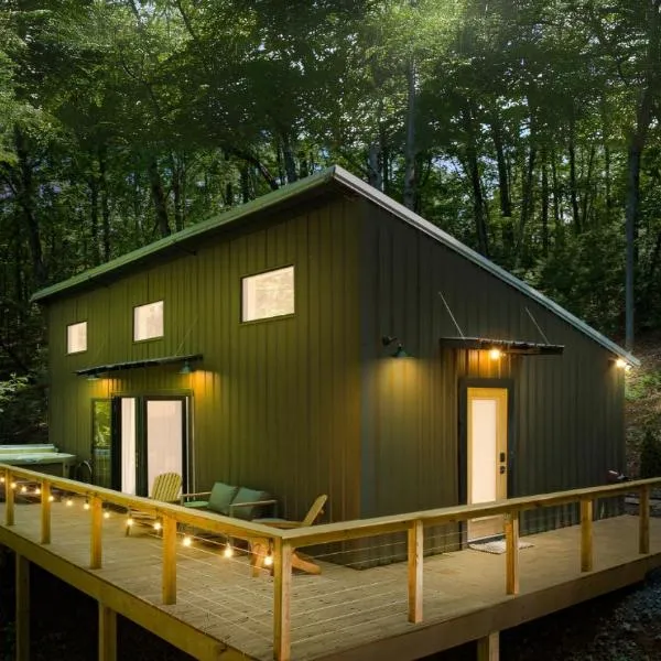 Couple's Cabin With Outdoor Movies, Firepit and Hot Tub - Rose Peak Loft, hotel in Blue Ridge