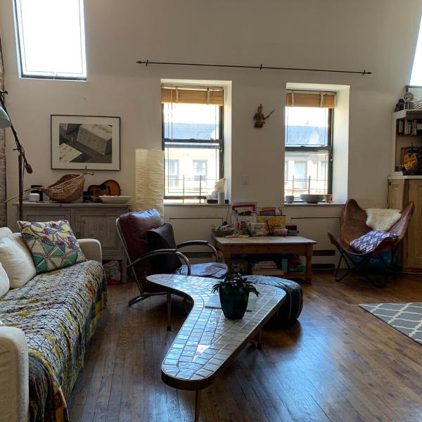 Airy brownstone penthouse duplex near Central Park, New York