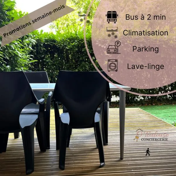L'instant Détente avec terrasse climatisation et parking, hotel v destinácii Toulouse