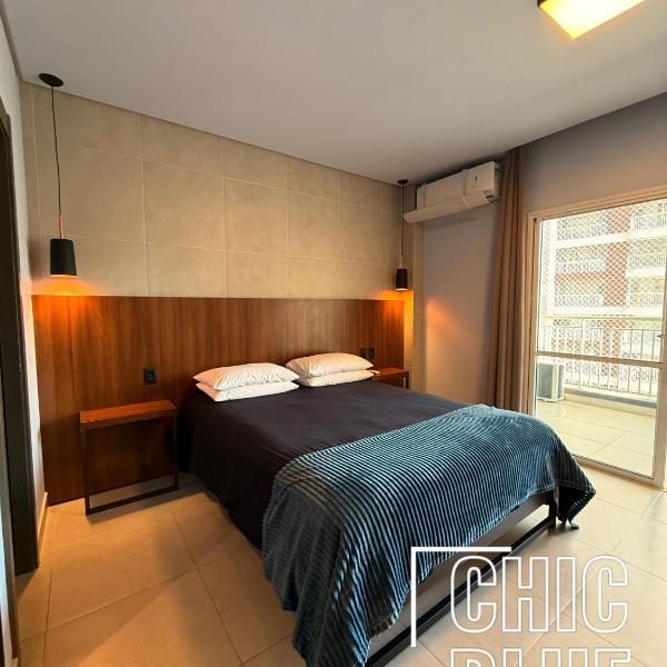 Chic Blue Design com Vaga de Garagem, Sao Paulo