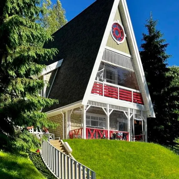 Двоповерховий апартамент у котеджі FREEMAN-4b з альтанкою та грилем - вздовж ділянки маленька річка, hotell Bukovelis