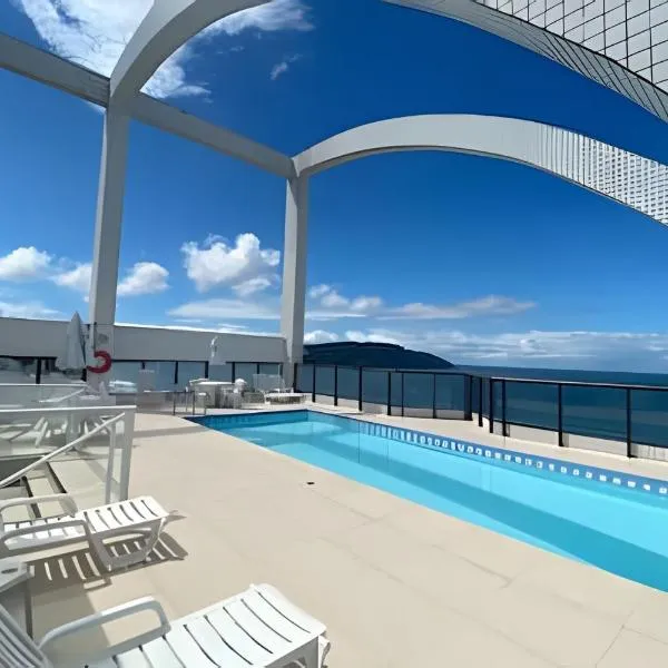 SHB - Flat vista mar no Boqueirão! Wi fi /Piscina, hotel u gradu Santos