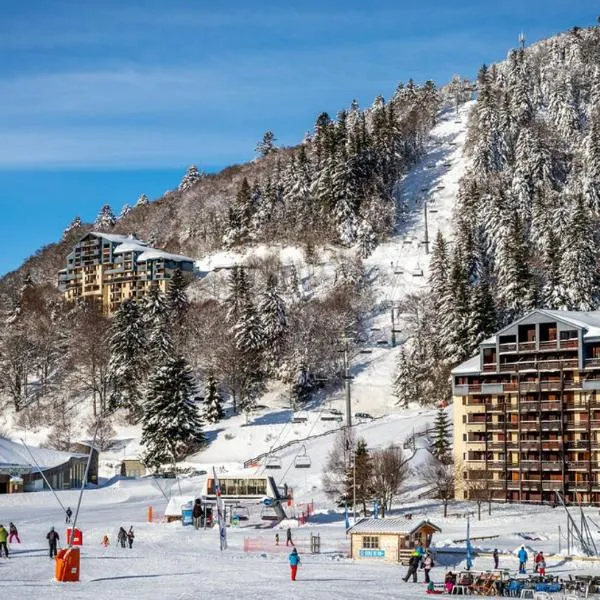 Superbe Appart aux pieds des pistes de ski avec balcon-parking et casier, hotel in Laveissière