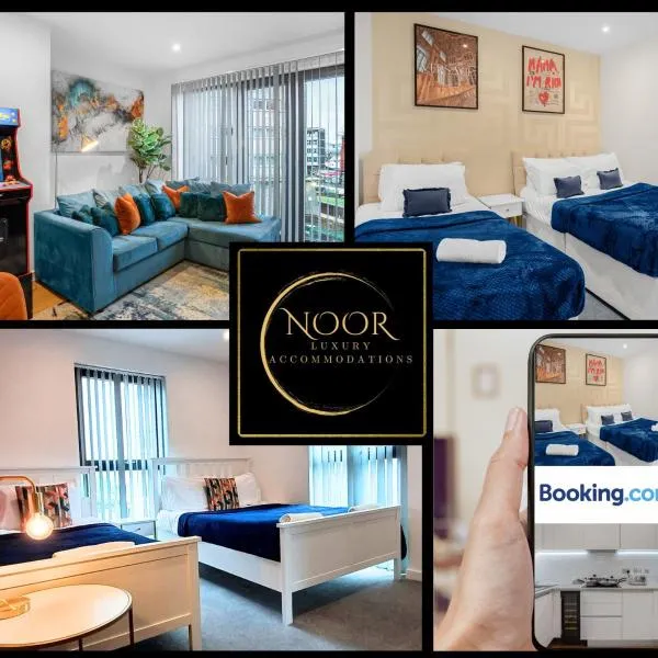 City Centre Apartment, FREE Gated Parking, 2 Bathrooms, Netflix and WiFi - Suitable for Contractors and Families - By Noor Luxury Accommodations, hotel in Birmingham