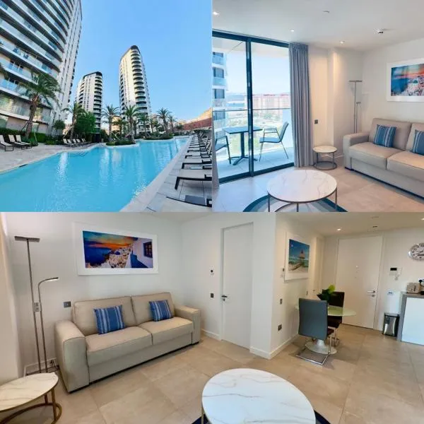 Modern Luxury Studio with Balcony Pool and Parking, hotel v destinaci Gibraltar