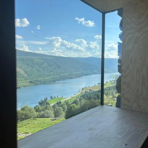 Architect designed sleeping box in barn, hotel in Nos