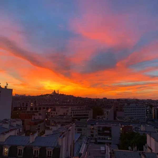 Paris, belle vue, balcons, hotel en París
