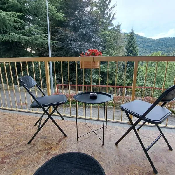 Dinky's apartment with a balcony overlooking the woods, hotel a Magreglio