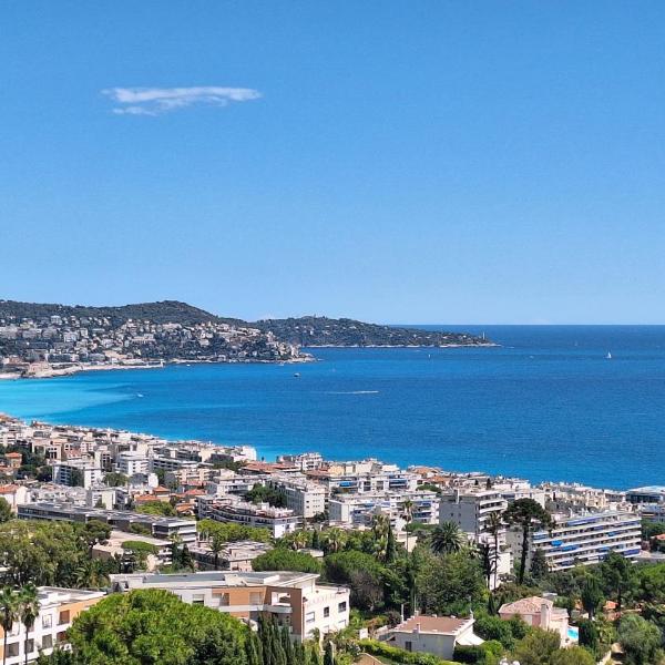 Abbaye de Roseland le Lara chambre double avec roof top vue mer, Nice