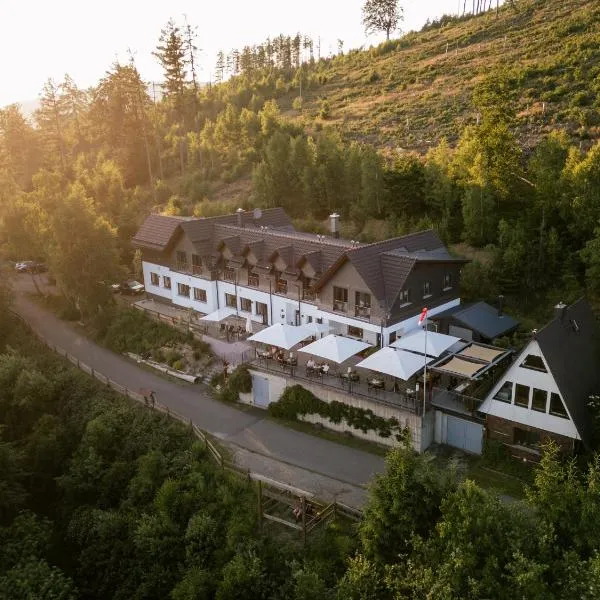 Die Triniushütte "Thüringens schönste Aussicht", hotel in Rauenstein