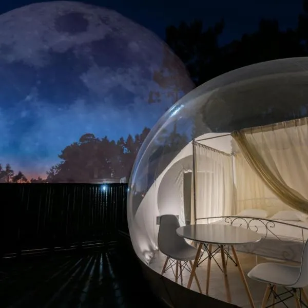 BurbujasBalbuena, interpretación de la vía láctea, hotel v destinaci San Vicente de O Grove