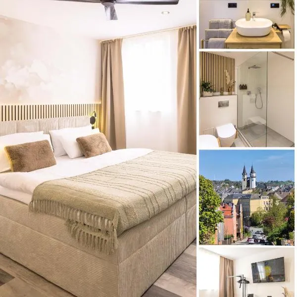 EssenzApartment Hof, 24h Checkin, Parkplatz, WLan300Mbit, hotel v Hofu