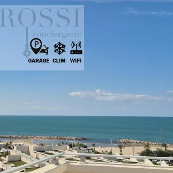 Magnifique vue mer et terrasse Garage Clim WiFi - ROSSIconciergerie - Linge inclus、ラ・グランド・モットのホテル
