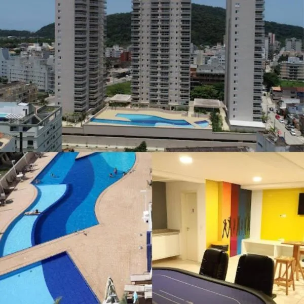 Lazer de resort e vista marcante, hotel a Guarujá