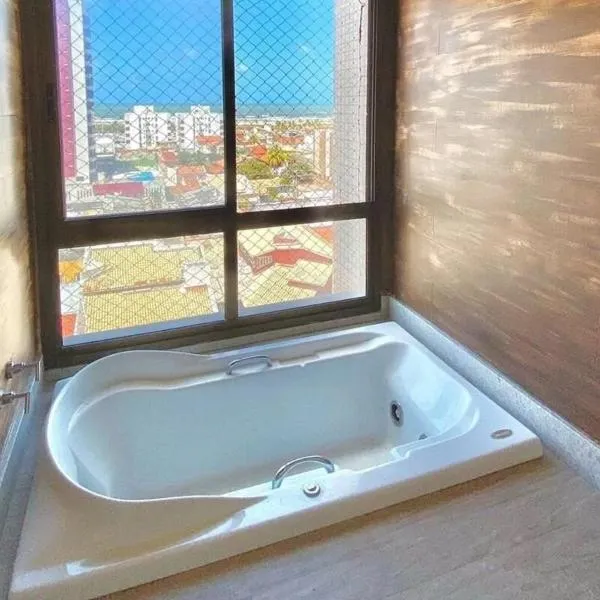 DUPLEX com Hidromassagem total de 02 QUARTOS e Vista MAR, ξενοδοχείο σε Αρακαζού