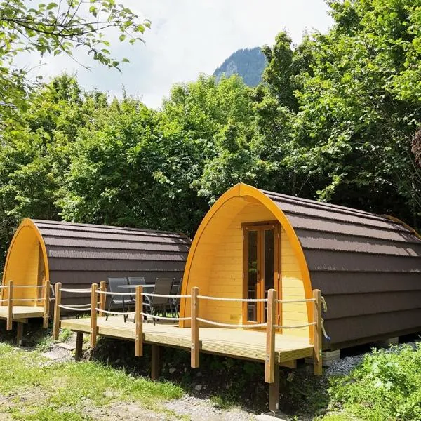 Traumhafter POD-L mit Seesicht - inklusive privatem Bad und Terrasse, hotell i Alpnach