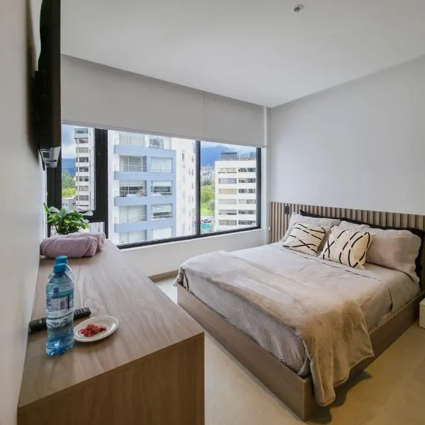 Studio en la mejor zona de Quito La Carolina: Hacienda Carolina'da bir otel