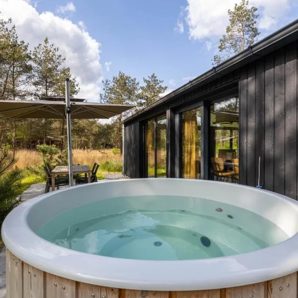 Design bungalow met wellness in parkbos, hotel in Giethmen