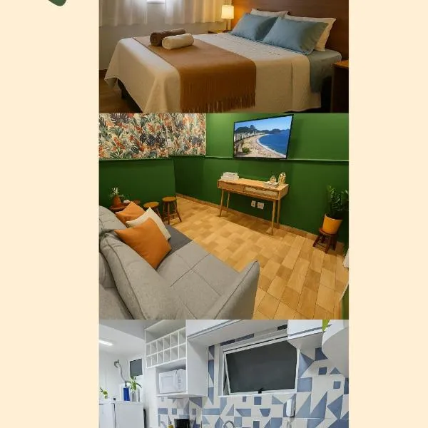 Luxo Copacabana beach, 200m da praia, Aconchegante e silencioso, portaria 24hrs, cozinha completa, banheiro grande, secador e sabonete, hotel in Rio de Janeiro