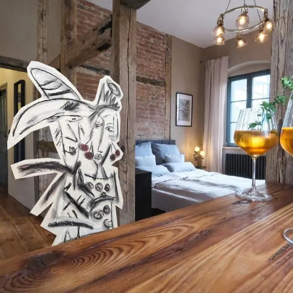 Altstadt Apartment in Torgau mit Balkon und Kunstgarten, hotel a Torgau