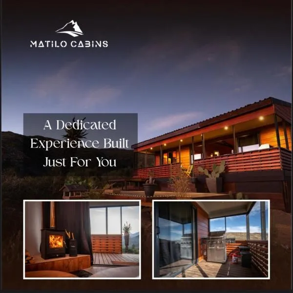 The Cactus Deck by Matilo Cabins Klein Karoo R62 with Hot-tub, hotel in Calitzdorp