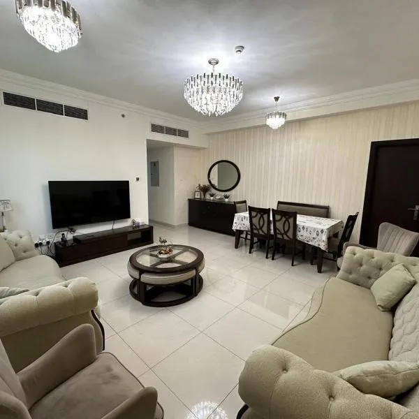 Big flat 3 bedrooms, in floor 15 full service, hotel v destinaci Sharjah