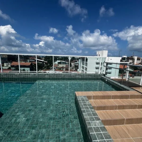 Flat com Hidromassagem Privativa no Centro De Porto de Galinhas - Sol e Mar Residence, hotel in Porto De Galinhas