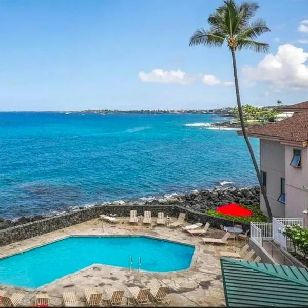 Unobstructed Ocean Views, AC, Pool, Spa, 5 mins Beach, 2B2B, Sleeps 6, hotel v destinaci Kailua-Kona
