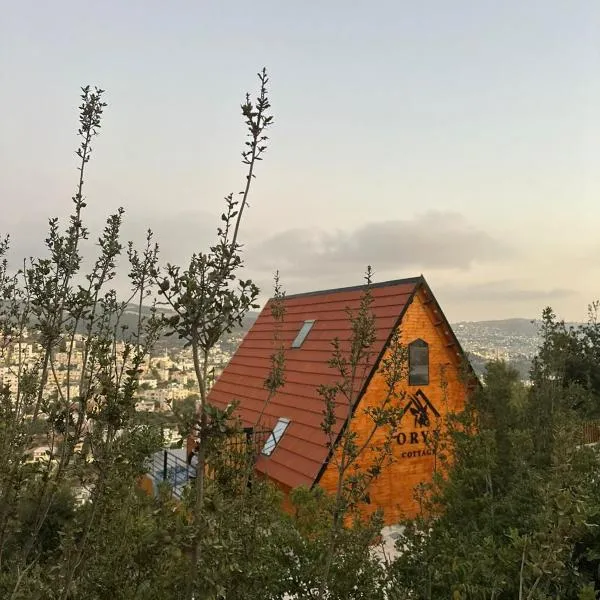 أكواخ المها oryx cottage, hotel em Ajlun