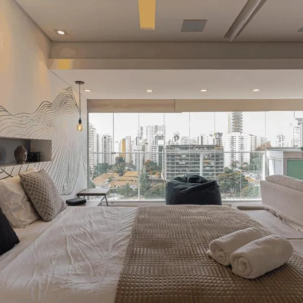 Oráculo Vista Nº1 do Brooklin - Iluminado & Minimalista - Morumbis, Hotel in São Paulo