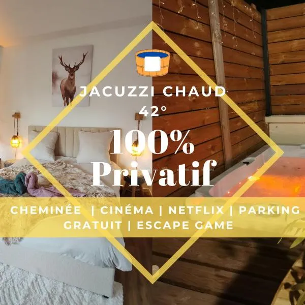 Le Chalet Champenois - Jacuzzi - Terrasse - Calme - Ciné Netflix, hôtel à Troyes