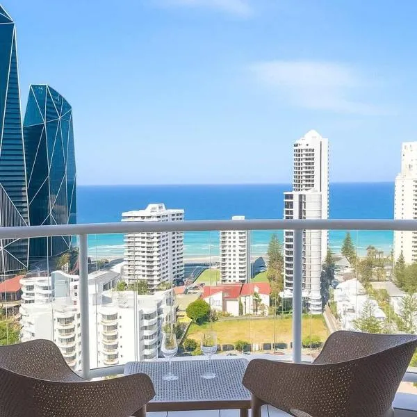 Ocean View Studio Apartment Surfers Paradise - Free Parking，位于黄金海岸的酒店