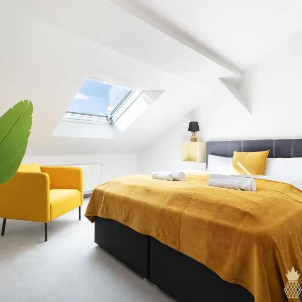 Neu! PINEAPPLE APARTMENTS - Zwinger XII - 96qm - 1x free parking, hotel v Drážďanech