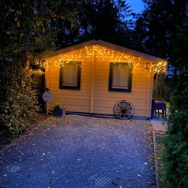 Charmant, gezellig en knus 5p chalet op Veluwe naast Sauna Drome, hotel in Putten