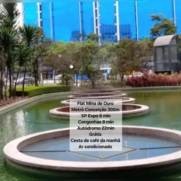 Flat Mina de Ouro-300m Metrô Conceição CEA 6min SP Expo Congonhas 22min Autódromo, ξενοδοχείο στο Σάο Πάολο