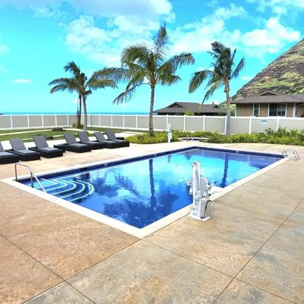 Paradise Ohana Ocean View Oasis with community Pool, Spa, Gym and Rec Area with PingPong, Air Hockey and Foosball, hotel u gradu Makaha