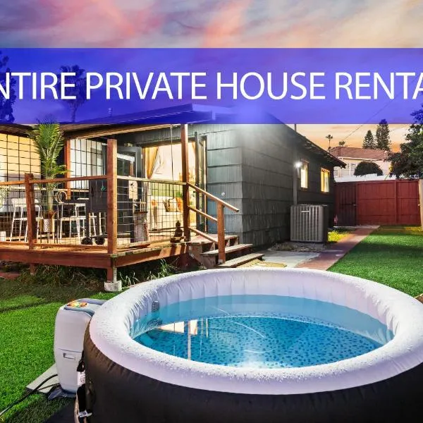 Entire Private 1-Bedroom Home with King Bed, Hot Tub, Parking, View, Available Now, hotel em San Diego