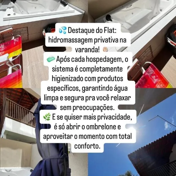 Flat com Hidromassagem Privativa no Centro De Porto de Galinhas - Sol e Mar Residence, hotel in Porto De Galinhas