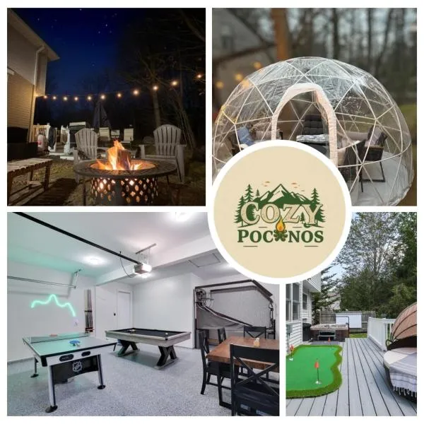 Cozy Poconos Retreat Hot tub, Game room and igloo, Hotel in Tobyhanna